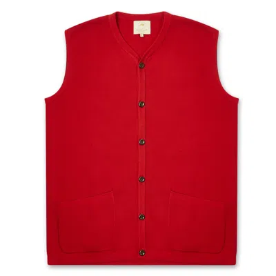 Burrows And Hare Men's Gilet - Red