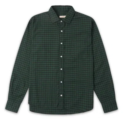 Burrows And Hare Men's Gingham Shirt - Green