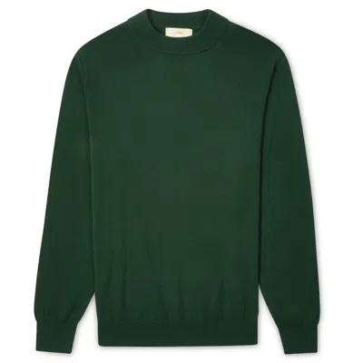 BURROWS AND HARE MEN'S MOCK TURTLE NECK - GREEN