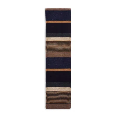 Burrows And Hare Men's Pearl Scarf - Navy In Brown