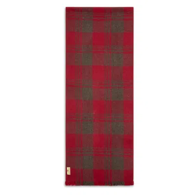 Burrows And Hare Men's Pink / Purple Cashmere & Merino Wool Scarf - Pink Tartan In Red