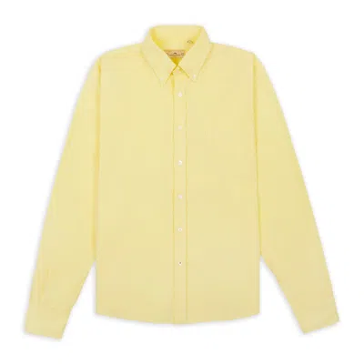Burrows And Hare Men's Yellow / Orange Button-down Baby Cord Shirt - Yellow In Neutral