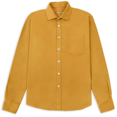 Burrows And Hare Men's Yellow / Orange Hudson Shirt - Ochre In Yellow/orange