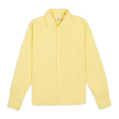 Burrows And Hare Men's Yellow / Orange Linen Shirt - Yellow In Yellow/orange