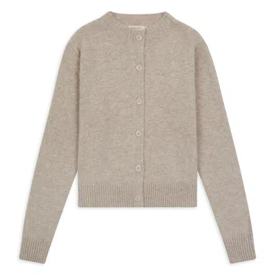 Burrows And Hare Neutrals Women's Knitted Cardigan - Wheat In Brown