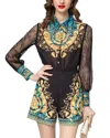 Burryco 2pc Blouse & Short Set In Black