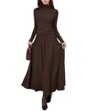 Burryco 2pc Polo Shirt & Skirt Set In Brown