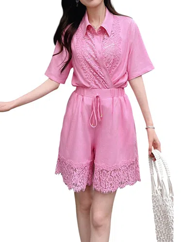 Burryco 2pc Shirt & Short Set In Pink