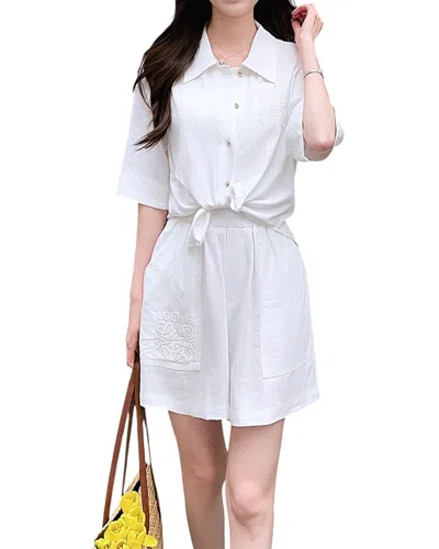 Burryco 2pc Shirt & Short Set In White
