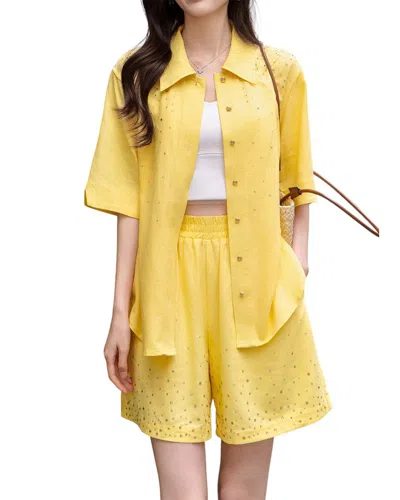 Burryco 2pc Shirt & Short Set In Yellow