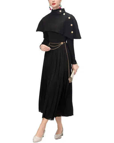 Burryco Black Solid Maxi Dress In Multi