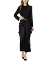 Burryco Black Solid Maxi Dress In Black