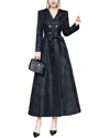 Burryco Black Solid Maxi Dress In Blue