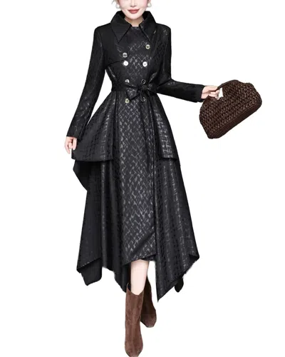 Burryco Black Solid Maxi Dress In Burgundy