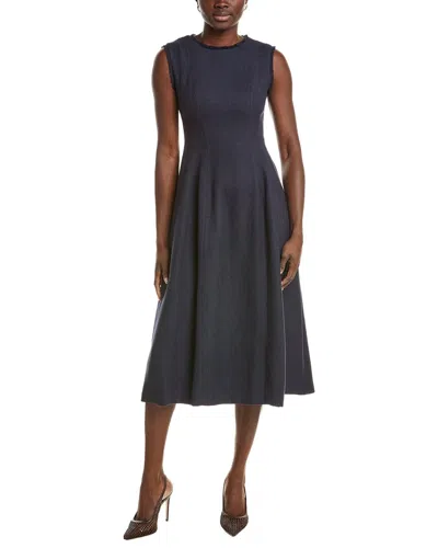 Burryco Blue Midi Dress In Gray