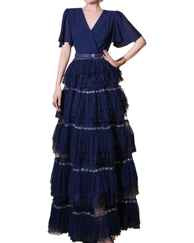 Burryco Brc By  Maxi Dress In Blue