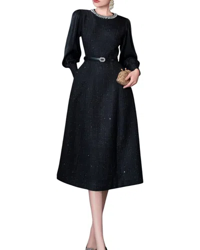 Burryco Brc By  Midi Dress In Black