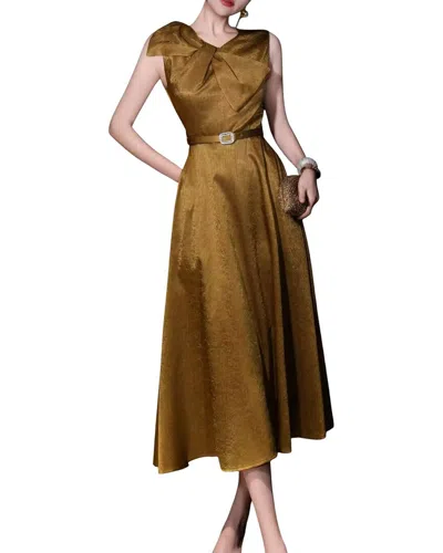 Burryco Brc By  Midi Dress In Brown
