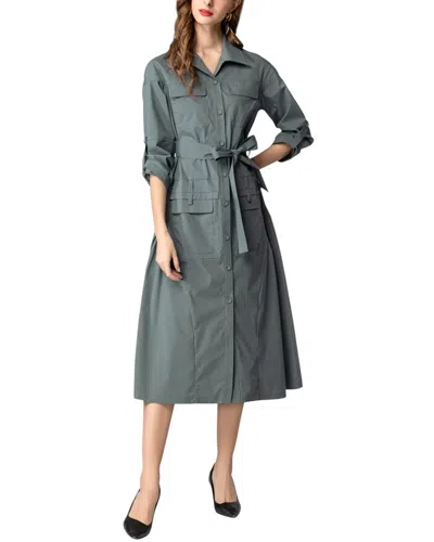 Burryco Brc By  Midi Dress In Gray