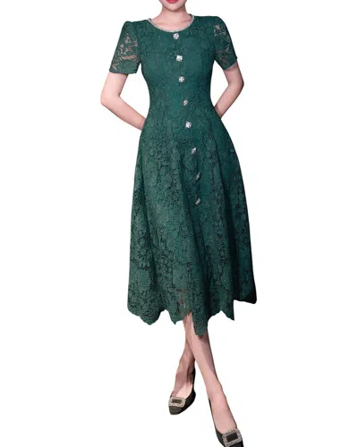 Burryco Brc By  Midi Dress In Green
