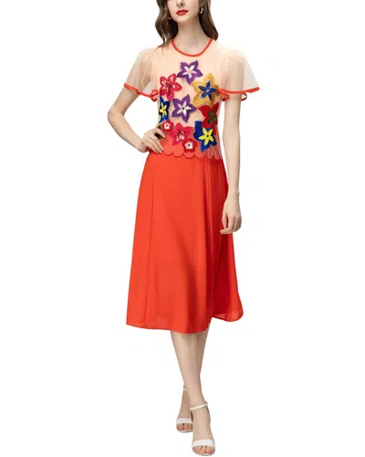 Burryco Midi Dress In Orange