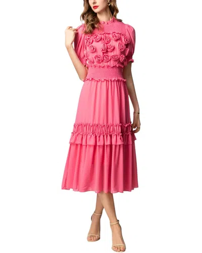 Burryco Brc By  Midi Dress In Pink