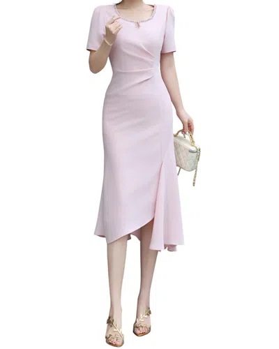 Burryco Brc By  Midi Dress In Pink