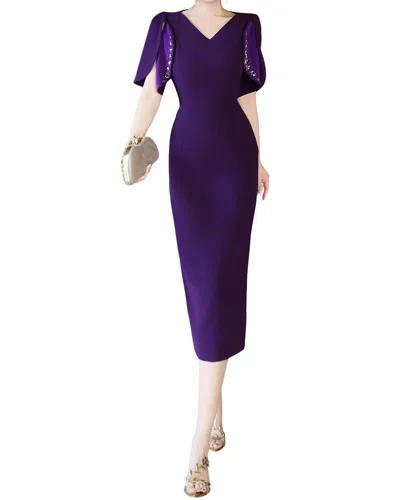 Burryco Brc By  Midi Dress In Purple