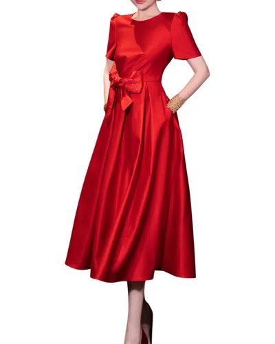 Burryco Brc By  Midi Dress In Red