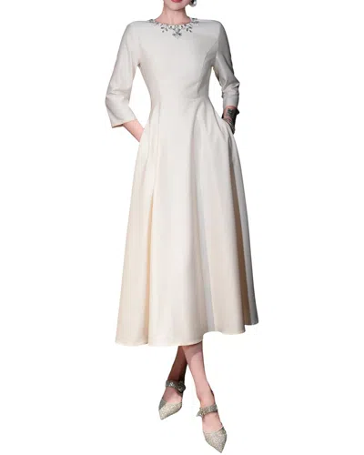 Burryco Brc By  Midi Dress In White