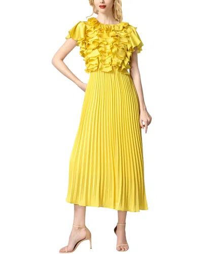 Burryco Brc By  Midi Dress In Yellow
