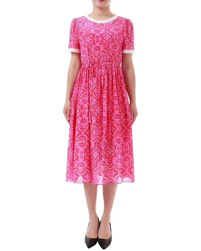 Burryco Brc By  Silk Midi Dress In Pink