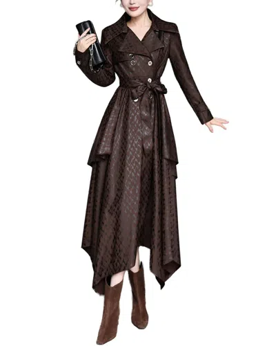 Burryco Brown Solid Maxi Dress In Black