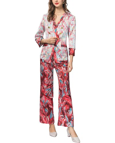 Burryco Cardigan & Pant Set In Multi