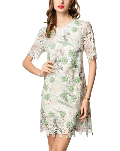 Burryco Embellished Short Sleeve Mini Dress In Multi