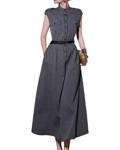 Burryco Linen-blend Maxi Dress In Black