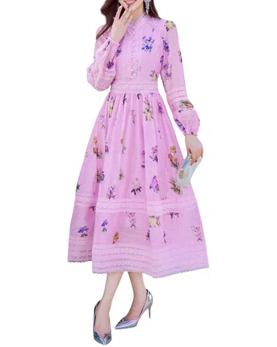Burryco Linen-blend Midi Dress In Multi