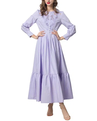 Burryco Long Sleeve Maxi Dress In Purple