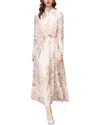 Burryco Long Sleeve Maxi Dress In Multi