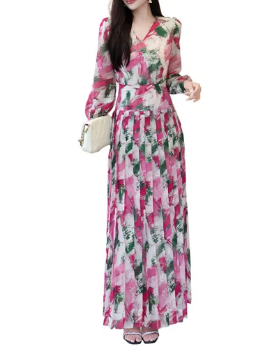 Burryco Long Sleeve Maxi Dress In Purple