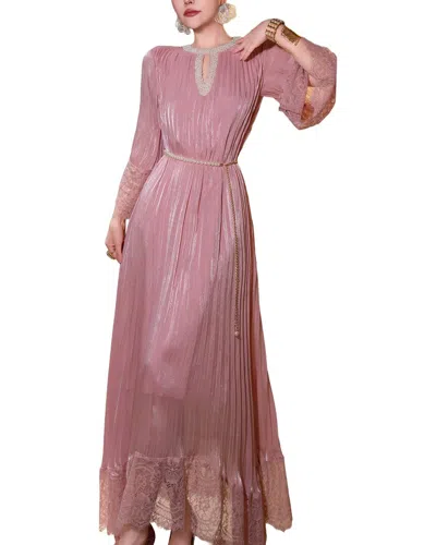 Burryco Long Sleeve Maxi Dress In Neutral