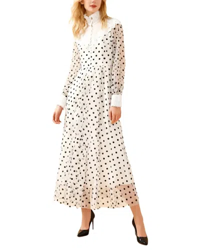 Burryco Long Sleeve Maxi Dress In White