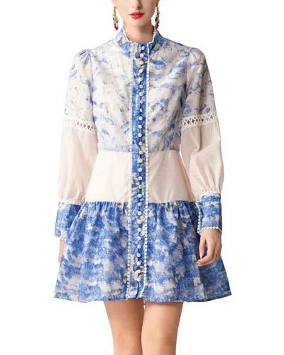 Burryco Long Sleeve Mini Dress In Multi
