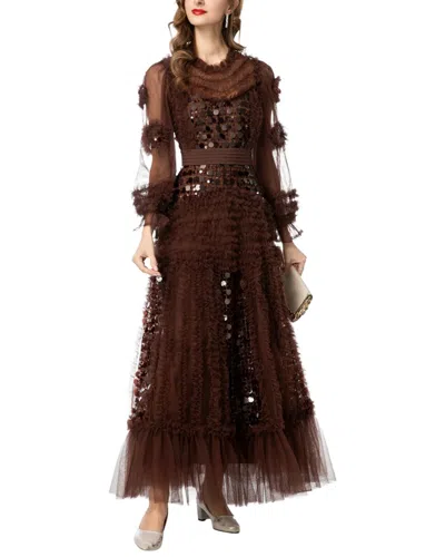 Burryco Maxi Dress In Burgundy