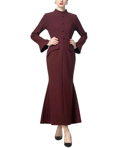 Burryco Maxi Dress In Burgundy
