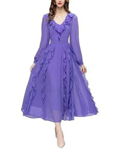Pre-owned Burryco Maxi Dress Women's 8 In Purple
