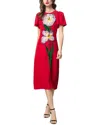 Burryco Midi Dress In Red
