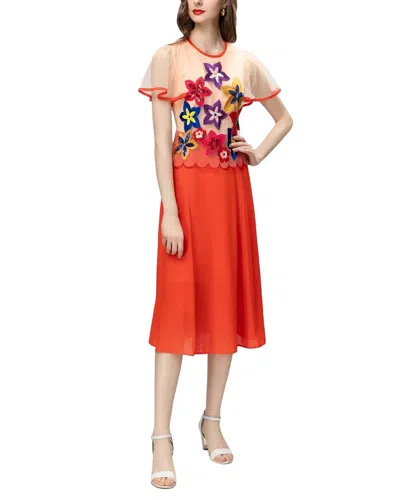 Burryco Midi Dress In Orange