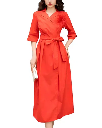 Burryco Midi Dress In Red