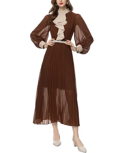 Burryco Midi Dress In Brown